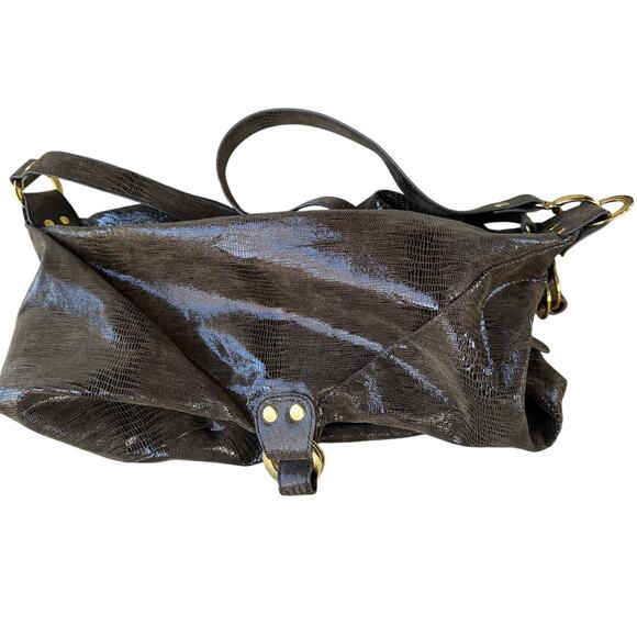 Gorgeous Helena de Natalio Embossed Snake Leather Hobo Bag - Picture 1 of 14